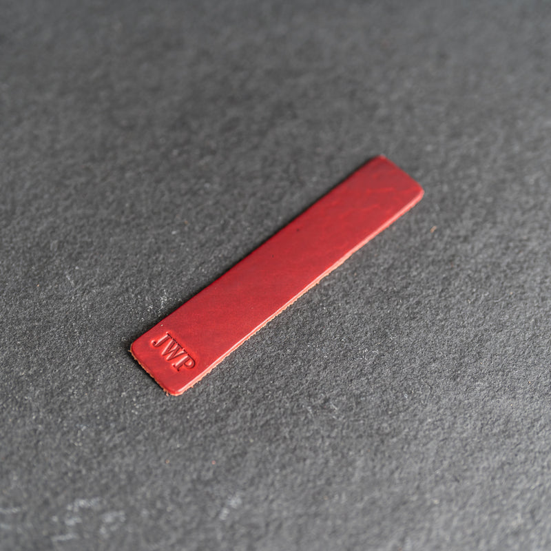 LIMITED EDITION - Red Personalized Premium Leather Bookmark