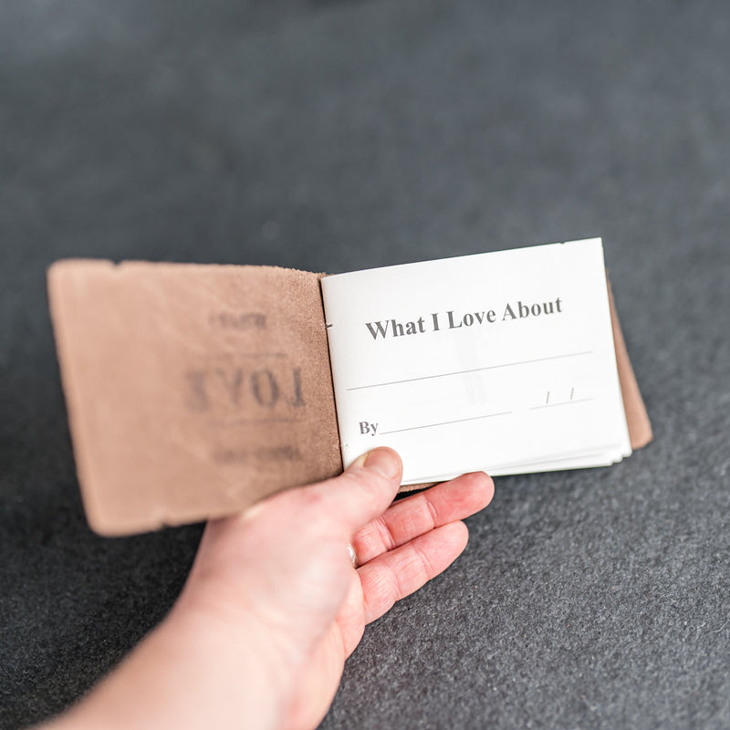 Personalized What I Love About You Leather Book