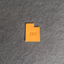 Personalized Utah Shape Leather Patches with Optional Hook and Loop Fastene