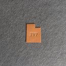 Personalized Utah Shape Leather Patches with Optional Hook and Loop Fastene
