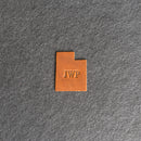Personalized Utah Shape Leather Patches with Optional Hook and Loop Fastene