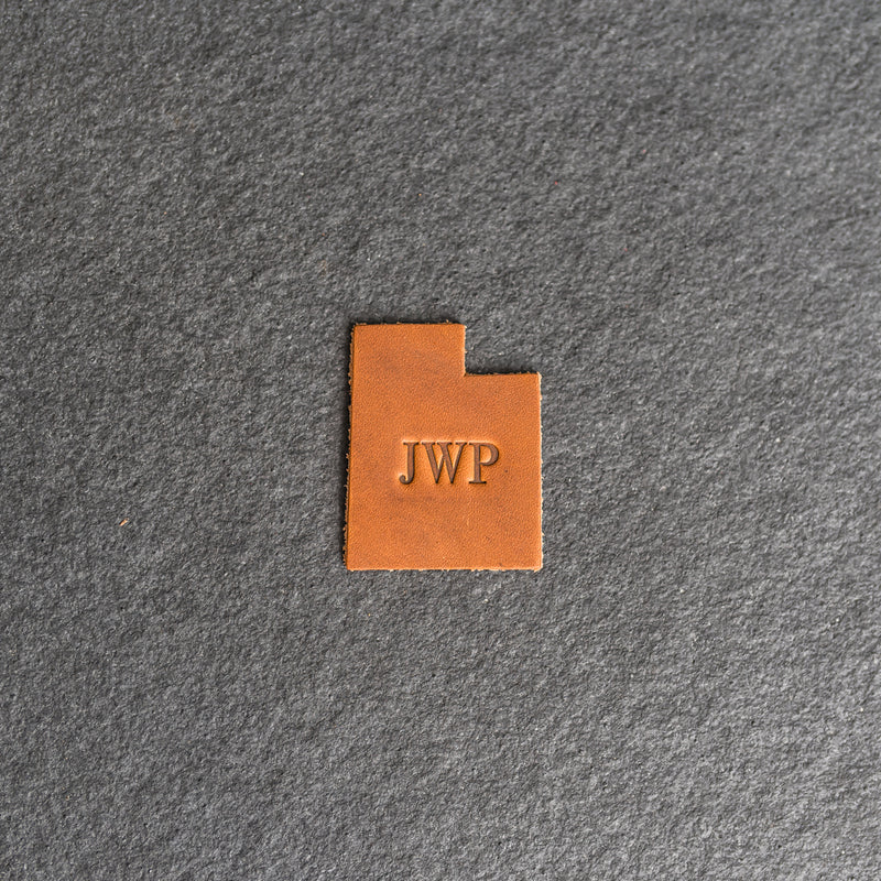 Utah Shape Leather Patches with optional Velcro added | Optional Personalization |