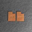 Personalized Utah Shape Leather Patches with Optional Hook and Loop Fastene