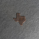 Personalized Texas Shape Leather Patches with Optional Hook and Loop Fastener