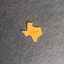 Personalized Texas Shape Leather Patches with Optional Hook and Loop Fastener