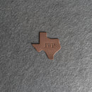 Personalized Texas Shape Leather Patches with Optional Hook and Loop Fastener