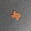 Personalized Texas Shape Leather Patches with Optional Hook and Loop Fastener