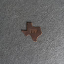 Personalized Texas Shape Leather Patches with Optional Hook and Loop Fastener