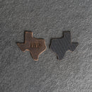 Personalized Texas Shape Leather Patches with Optional Hook and Loop Fastener