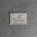 Your Logo Rectangle Leather Patch with Optional Hook Side Fastener