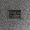 Your Logo Rectangle Leather Patch with Optional Hook Side Fastener