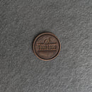 Your Logo Circle Leather Patch with Optional Hook Side Fastener Added