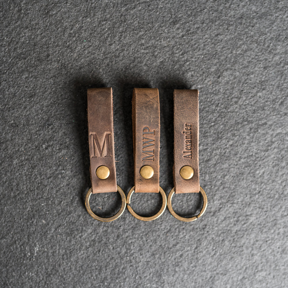 Loop Keychain - Personalized Premium Leather Keychain – Ox & Pine