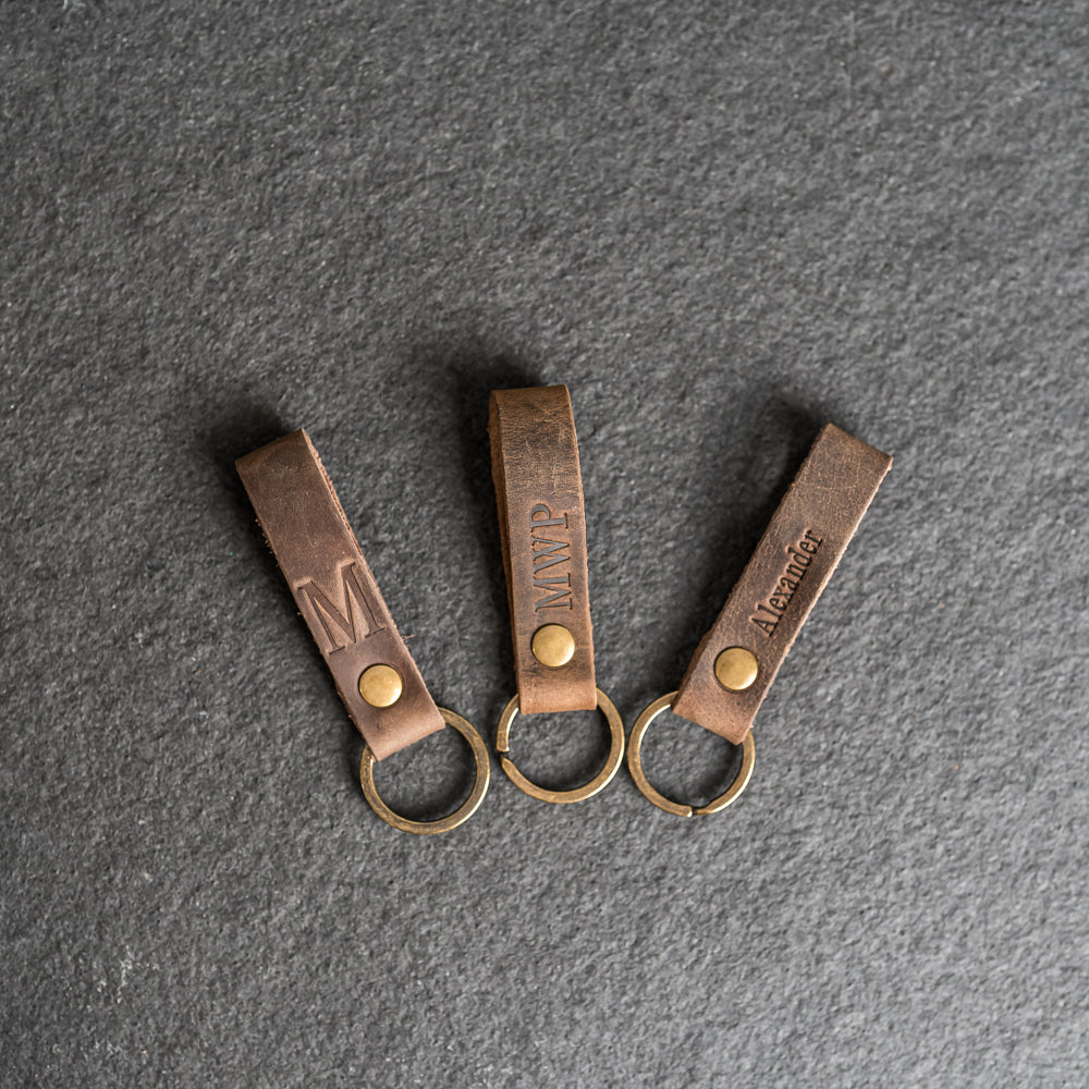 Loop Keychain - Personalized Premium Leather Keychain – Ox & Pine