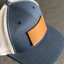 Leather Patch Tactical Hat - Trucker Style - American Flag