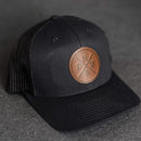 Leather Patch Trucker Style Hat - PNW Stamp