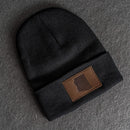 Beanie with Leather Patch Attached - Arizona Stamp