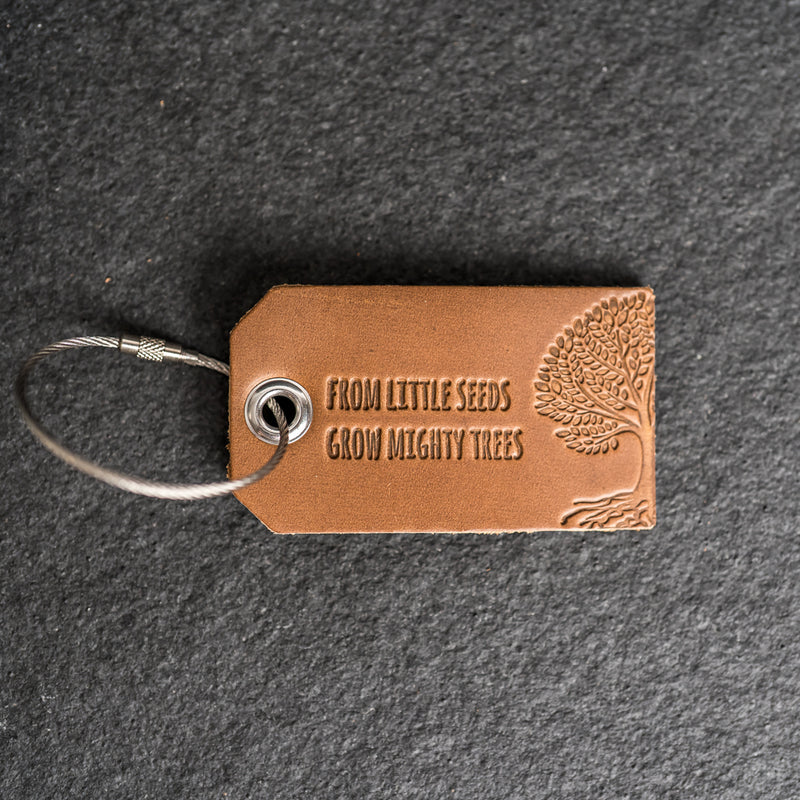 backpack label from leather From Little Seeds Backpack Luggage Tag