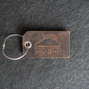 The Mountains Are Calling Leather Luggage Tag