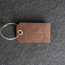 The Mountains Are Calling Leather Luggage Tag