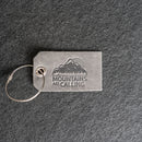 The Mountains Are Calling Leather Luggage Tag