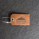 The Mountains Are Calling Leather Luggage Tag