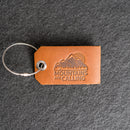 The Mountains Are Calling Leather Luggage Tag