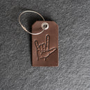 I Love You ASL Leather Luggage Tag