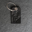 I Love You ASL Leather Luggage Tag