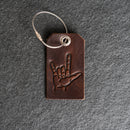 I Love You ASL Leather Luggage Tag