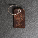 Not All Who Wander Are Lost Leather Luggage Tag