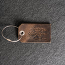 Darling Let's Be Adventurous Leather Luggage Tag