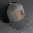 Leather Patch Trucker Style Hat - Florida Stamp