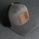 Leather Patch Trucker Style Hat - Florida Stamp
