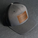 Leather Patch Trucker Style Hats - Bride and Groom (block)