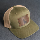 Leather Patch Trucker Style Hat - Idaho Stamp