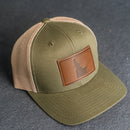 Leather Patch Trucker Style Hat - Idaho Stamp