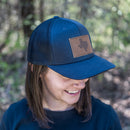 Leather Patch Trucker Style Hat - Texas Stamp
