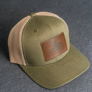 Leather Patch Trucker Style Hat - Texas Stamp