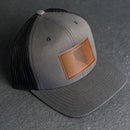 Leather Patch Trucker Style Hat - Nevada Stamp