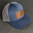 Leather Patch Performance Style Trucker Hat - Deer Stamp