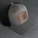 Leather Patch Trucker Style Hat - Utah Stamp