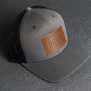 Leather Patch Trucker Style Hats - Bride and Groom (block)