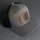 Leather Patch Trucker Style Hat - Arizona Stamp