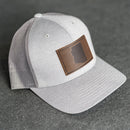 Leather Patch Performance Style Trucker Hat - Arizona Stamp