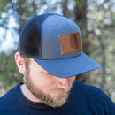 Leather Patch Trucker Style Hat - Arizona Stamp
