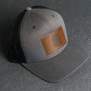 Leather Patch Trucker Style Hat - Arizona Stamp