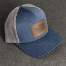 Leather Patch Performance Style Trucker Hat - Washington Stamp