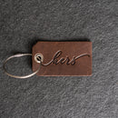 His or Hers Stamped Leather Luggage Tag (sold individually)