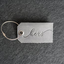 His or Hers Stamped Leather Luggage Tag (sold individually)
